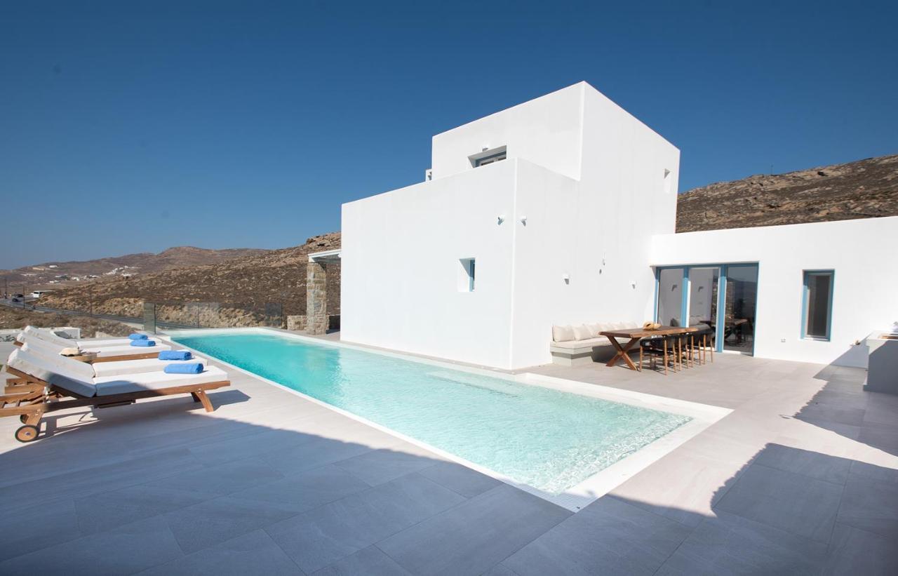 Villa Principality Villas, Sea View With Private Pool Above Ftelia Mykonos Town