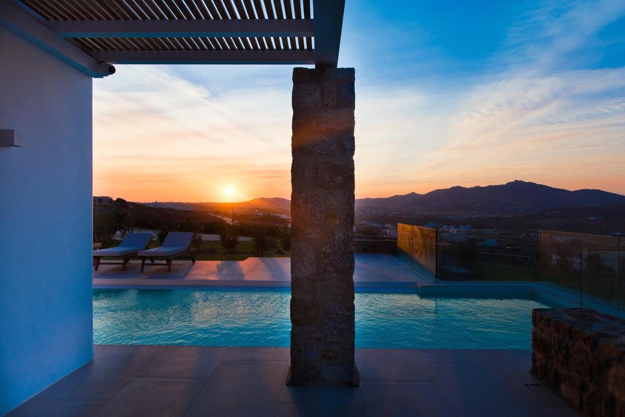 Principality Villas, Sea View With Private Pool Above Ftelia * Mykonos Town