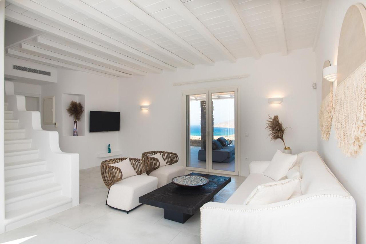 Principality Villas, Sea View With Private Pool Above Ftelia * Mykonos Town